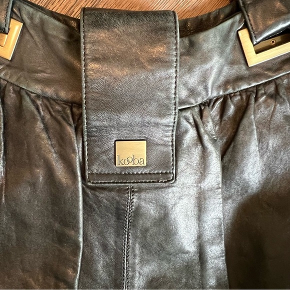 KOOBA Large Big Black Supple Handcrafted Genuine Leather Tote Hobo Bag - Picture 12 of 17